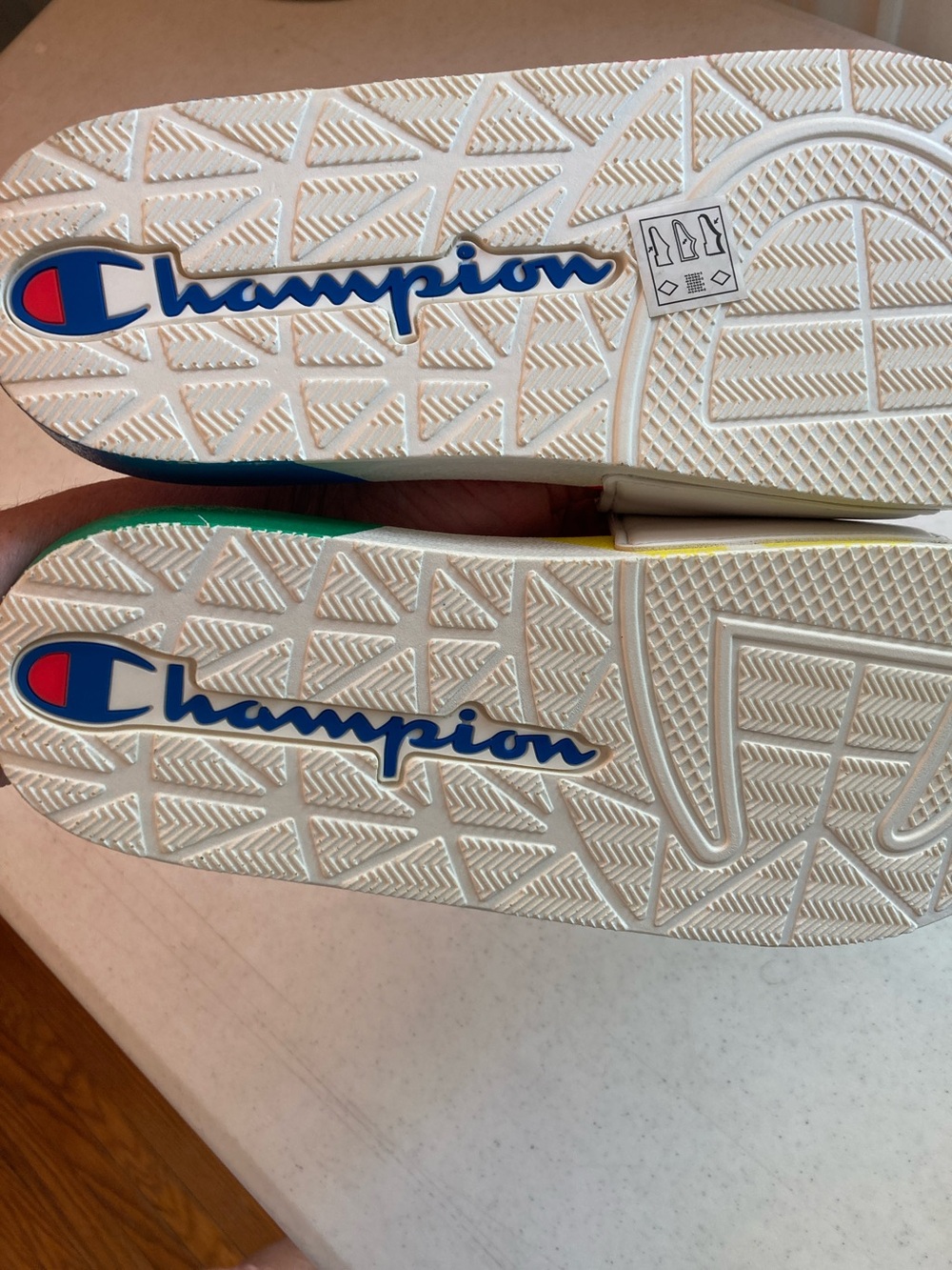 NWOT Champion Twister Slide Sandals - Red, Blue, Green, Yellow, White - Picture 3 of 7